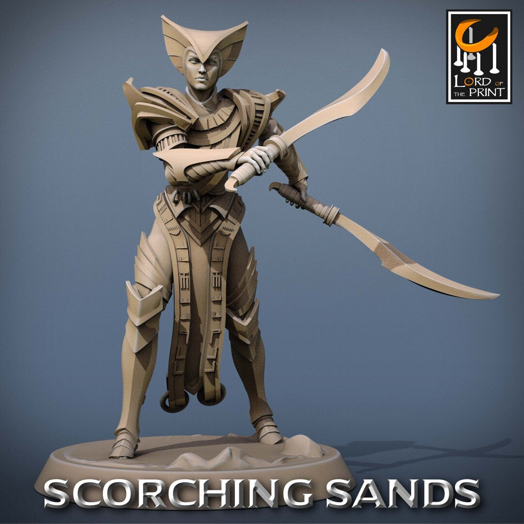 Egyptian Khopesh Soldier | RPG Miniature for Dungeons and Dragons|Pathfinder|Tabletop Wargaming | Human Miniature | Lord of the Print
