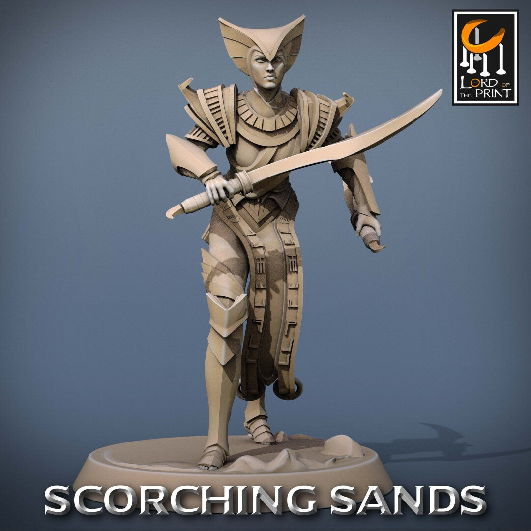 Egyptian Khopesh Soldier | RPG Miniature for Dungeons and Dragons|Pathfinder|Tabletop Wargaming | Human Miniature | Lord of the Print