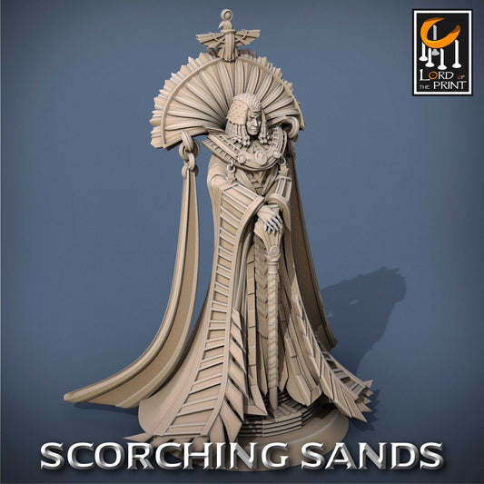 Egyptian Queen | RPG Miniature for Dungeons and Dragons|Pathfinder|Tabletop Wargaming | Human Miniature | Lord of the Print