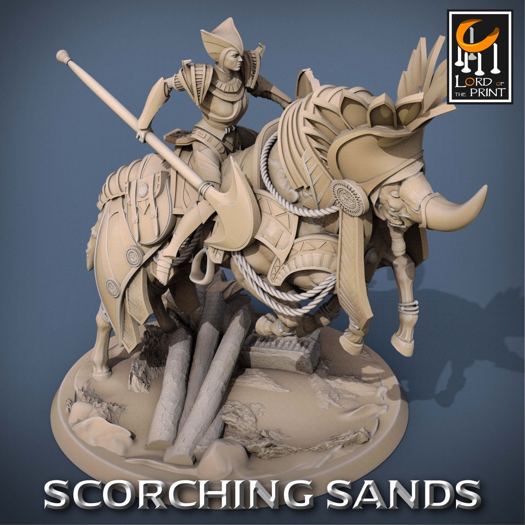 Egyptian Cavaliers | RPG Miniature for Dungeons and Dragons|Pathfinder|Tabletop Wargaming | Human Miniature | Lord of the Print