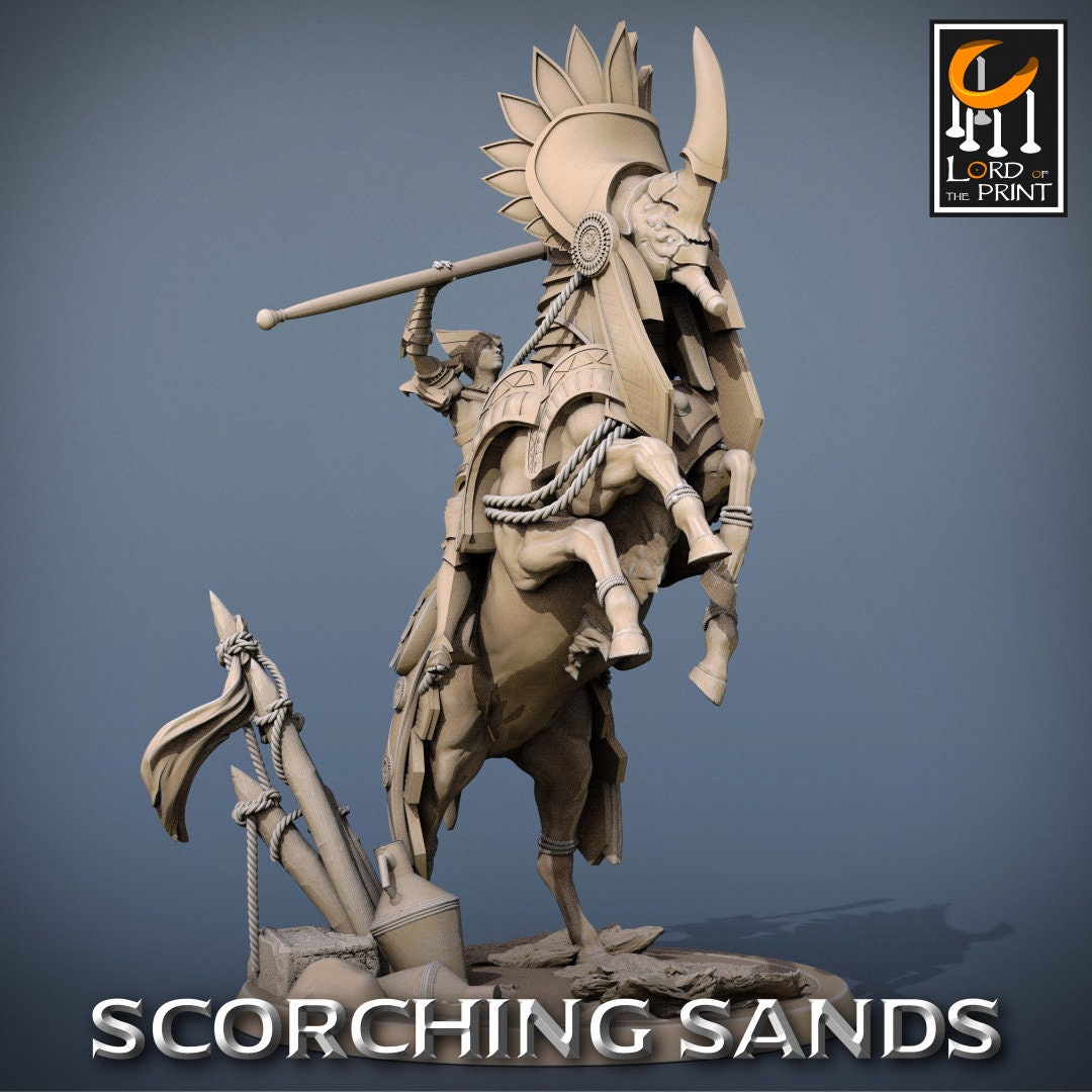 Egyptian Cavaliers | RPG Miniature for Dungeons and Dragons|Pathfinder|Tabletop Wargaming | Human Miniature | Lord of the Print