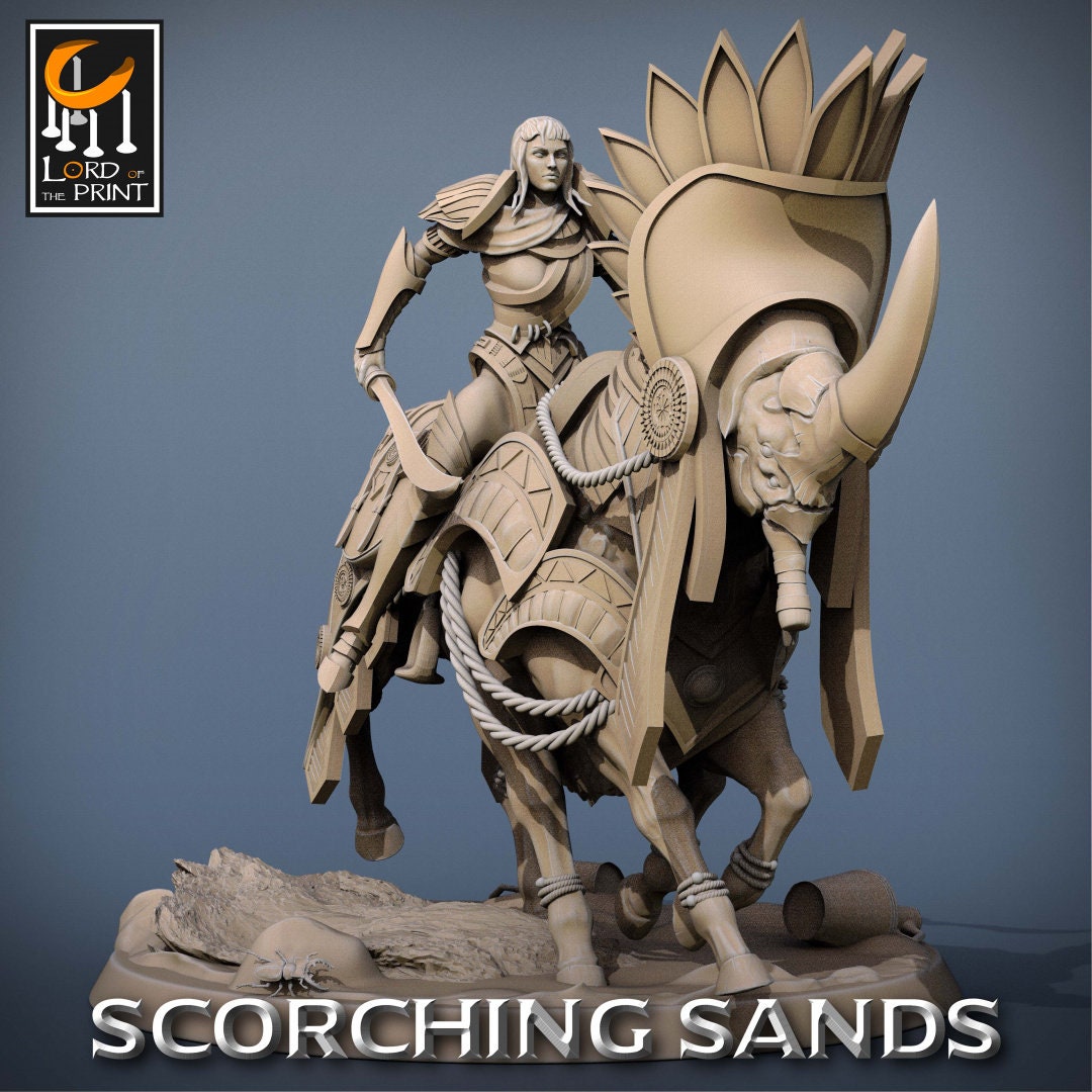 Egyptian Cavaliers | RPG Miniature for Dungeons and Dragons|Pathfinder|Tabletop Wargaming | Human Miniature | Lord of the Print