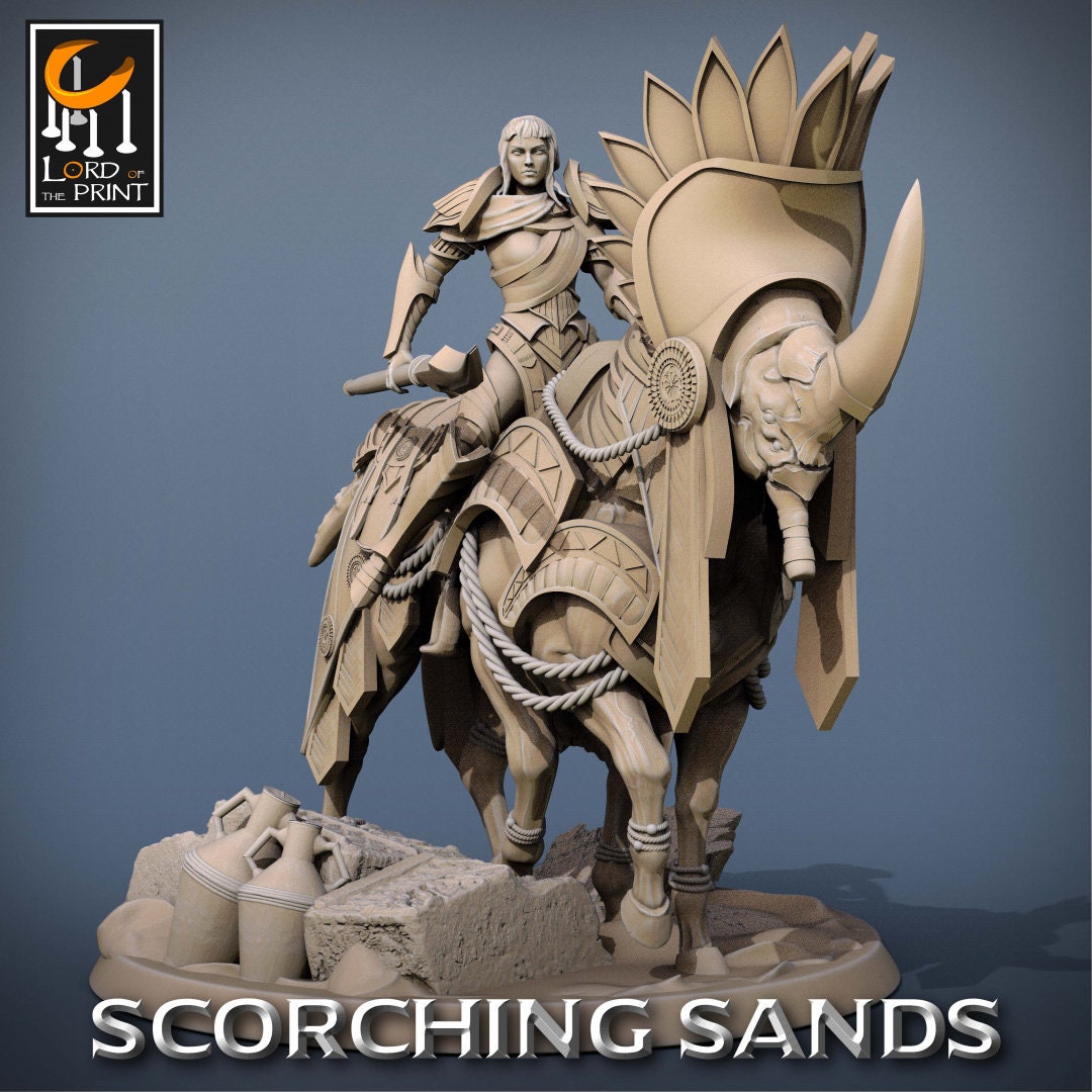 Egyptian Cavaliers | RPG Miniature for Dungeons and Dragons|Pathfinder|Tabletop Wargaming | Human Miniature | Lord of the Print