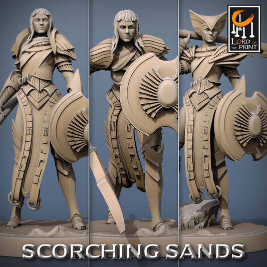 Egyptian Lance Soldier | RPG Miniature for Dungeons and Dragons|Pathfinder|Tabletop Wargaming | Human Miniature | Lord of the Print
