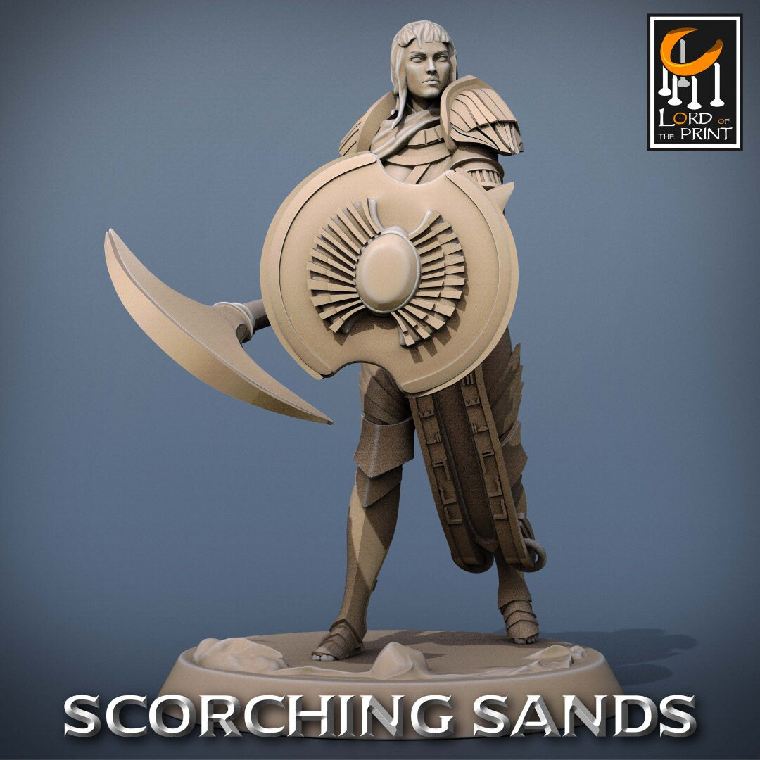 Egyptian Axe Soldier | RPG Miniature for Dungeons and Dragons|Pathfinder|Tabletop Wargaming | Human Miniature | Lord of the Print