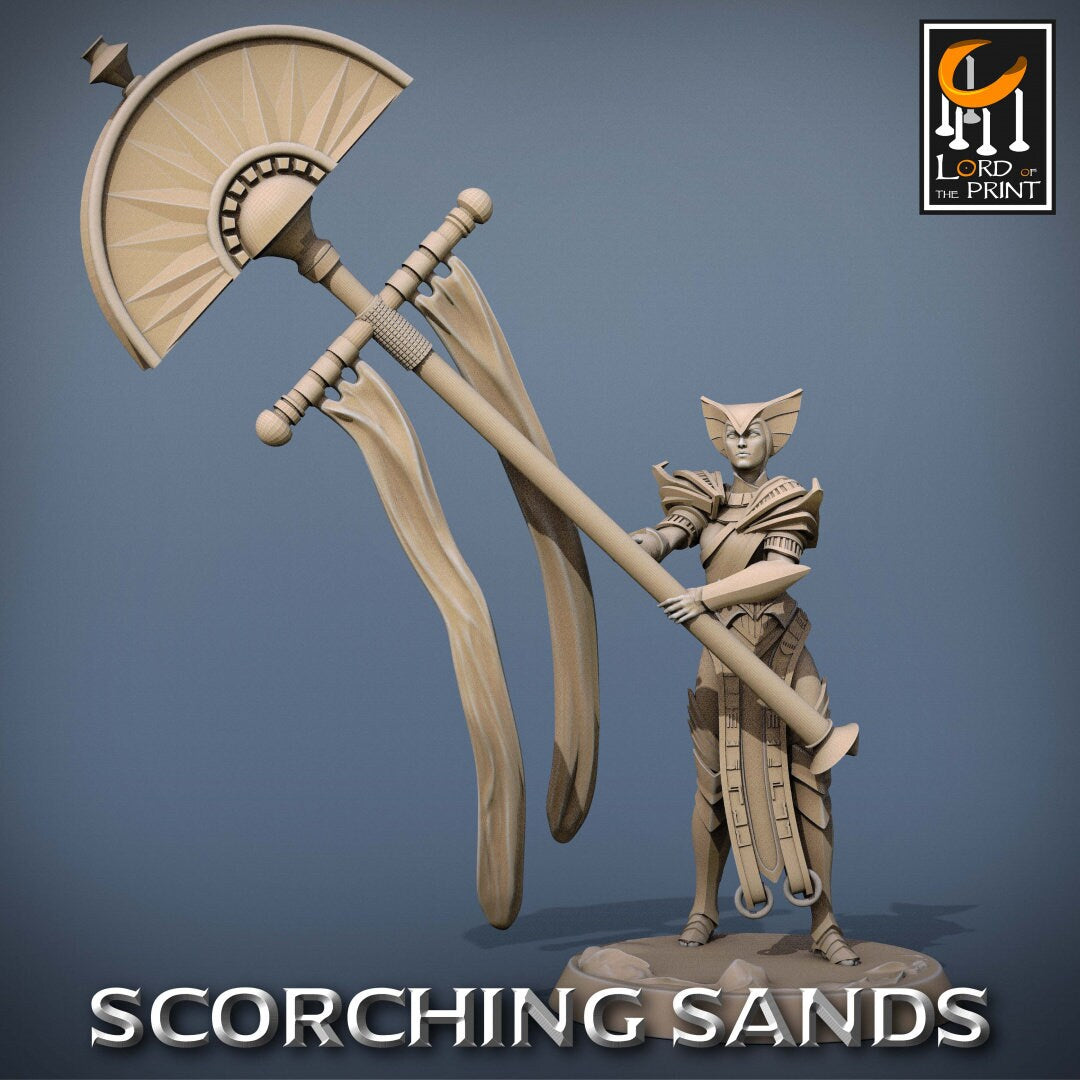 Egyptian Soldier Support | RPG Miniature for Dungeons and Dragons|Pathfinder|Tabletop Wargaming | Human Miniature | Lord of the Print