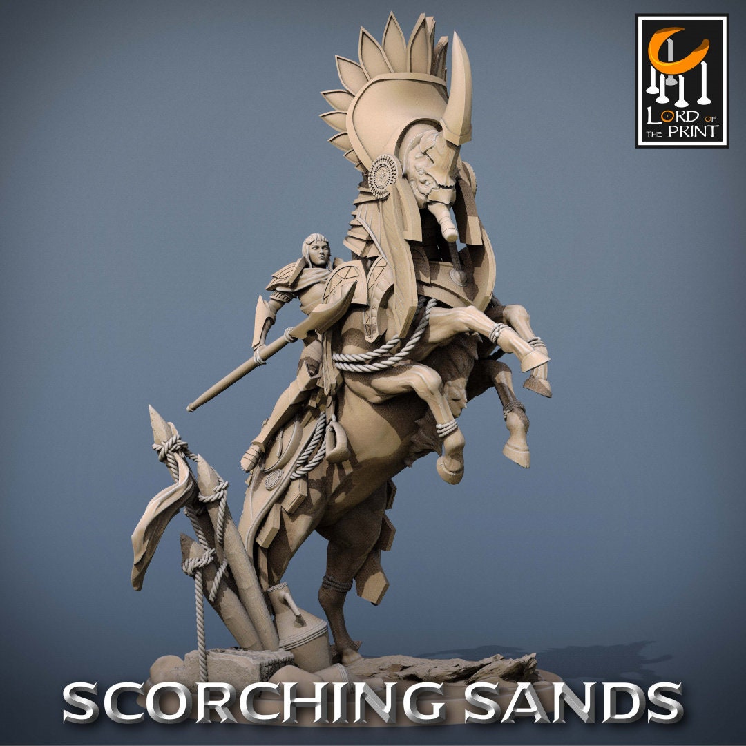 Egyptian Cavaliers | RPG Miniature for Dungeons and Dragons|Pathfinder|Tabletop Wargaming | Human Miniature | Lord of the Print