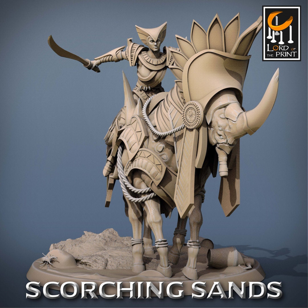 Egyptian Cavaliers | RPG Miniature for Dungeons and Dragons|Pathfinder|Tabletop Wargaming | Human Miniature | Lord of the Print