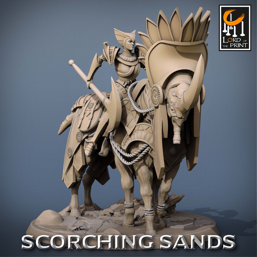 Egyptian Cavaliers | RPG Miniature for Dungeons and Dragons|Pathfinder|Tabletop Wargaming | Human Miniature | Lord of the Print