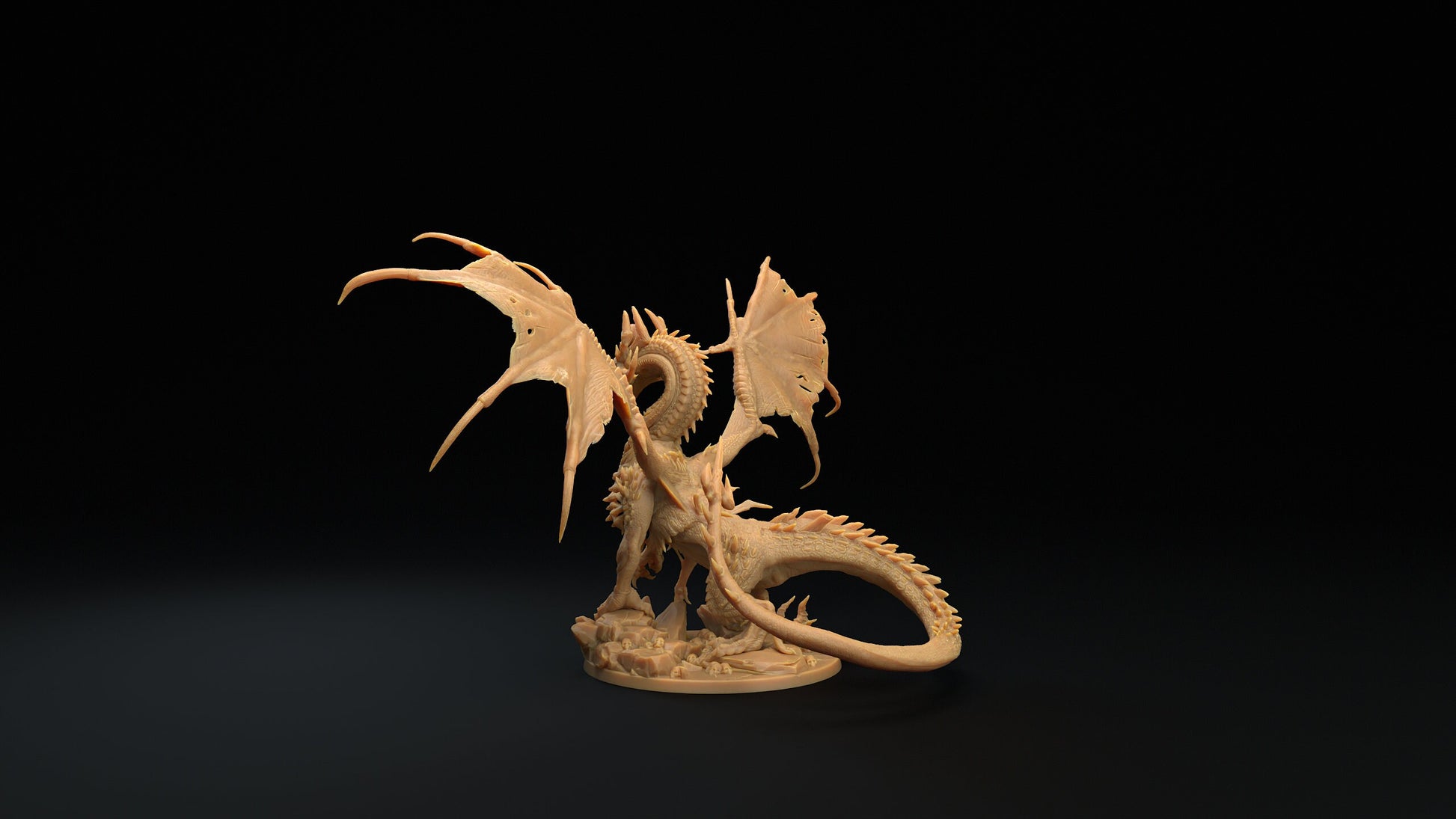 Abyssal Hellkite | RPG Miniature for Dungeons and Dragons|Pathfinder|Tabletop Wargaming | Dragon Miniature | Dragon Trappers Lodge