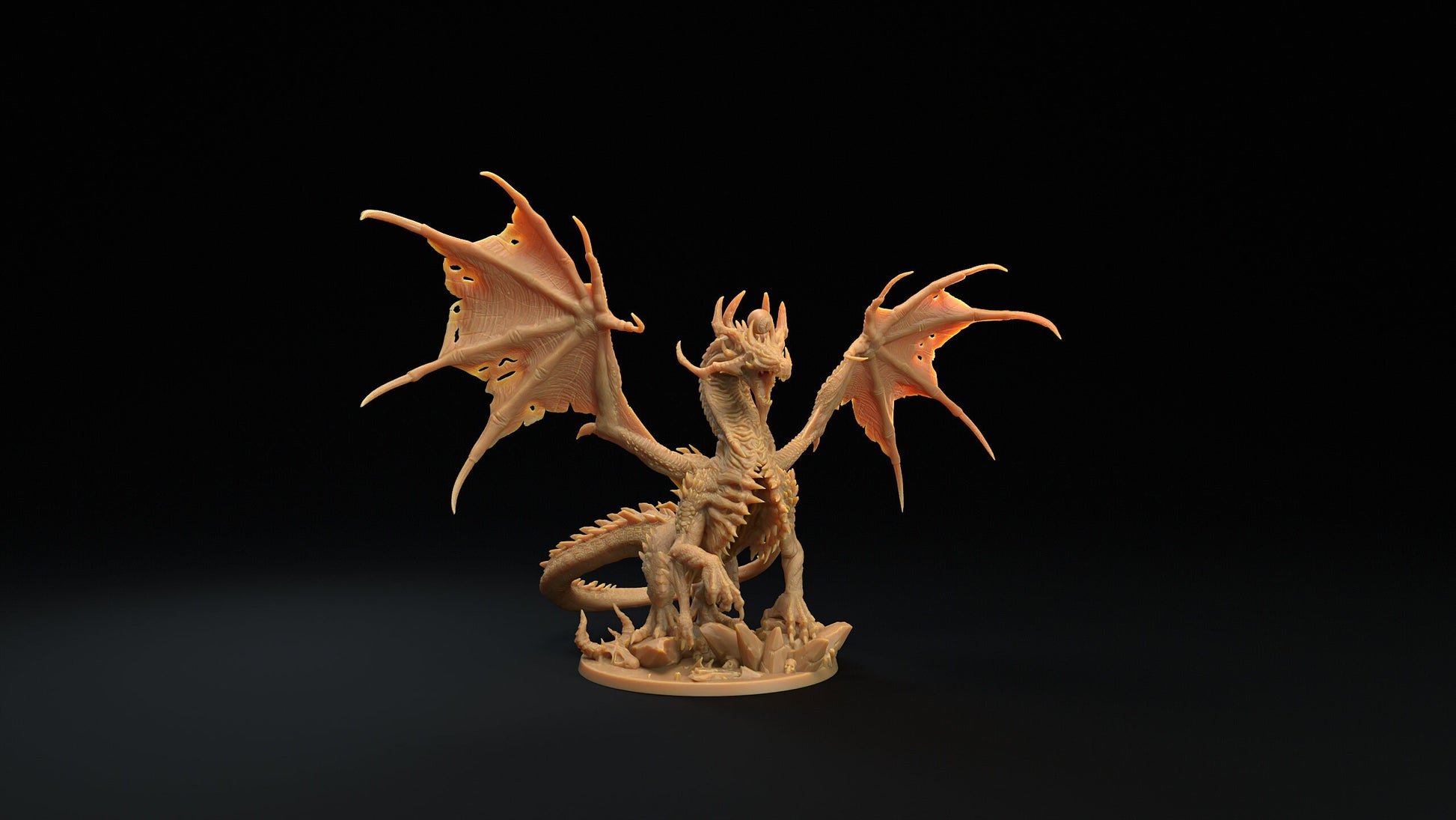 Abyssal Hellkite | RPG Miniature for Dungeons and Dragons|Pathfinder|Tabletop Wargaming | Dragon Miniature | Dragon Trappers Lodge