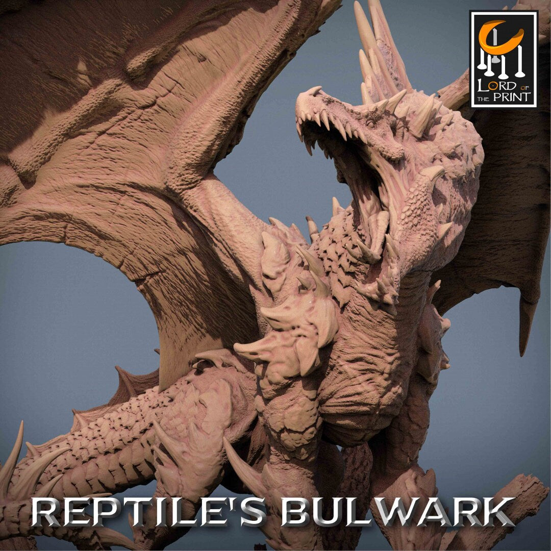 Legendary Green Dragon | RPG Miniature for Dungeons and Dragons|Pathfinder|Tabletop Wargaming | Dragon Miniature | Lord of the Print