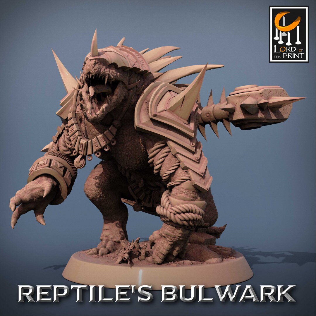 Lizardmen | RPG Miniature for Dungeons and Dragons|Pathfinder|Tabletop Wargaming | Humanoid Miniature | Lord of the Print