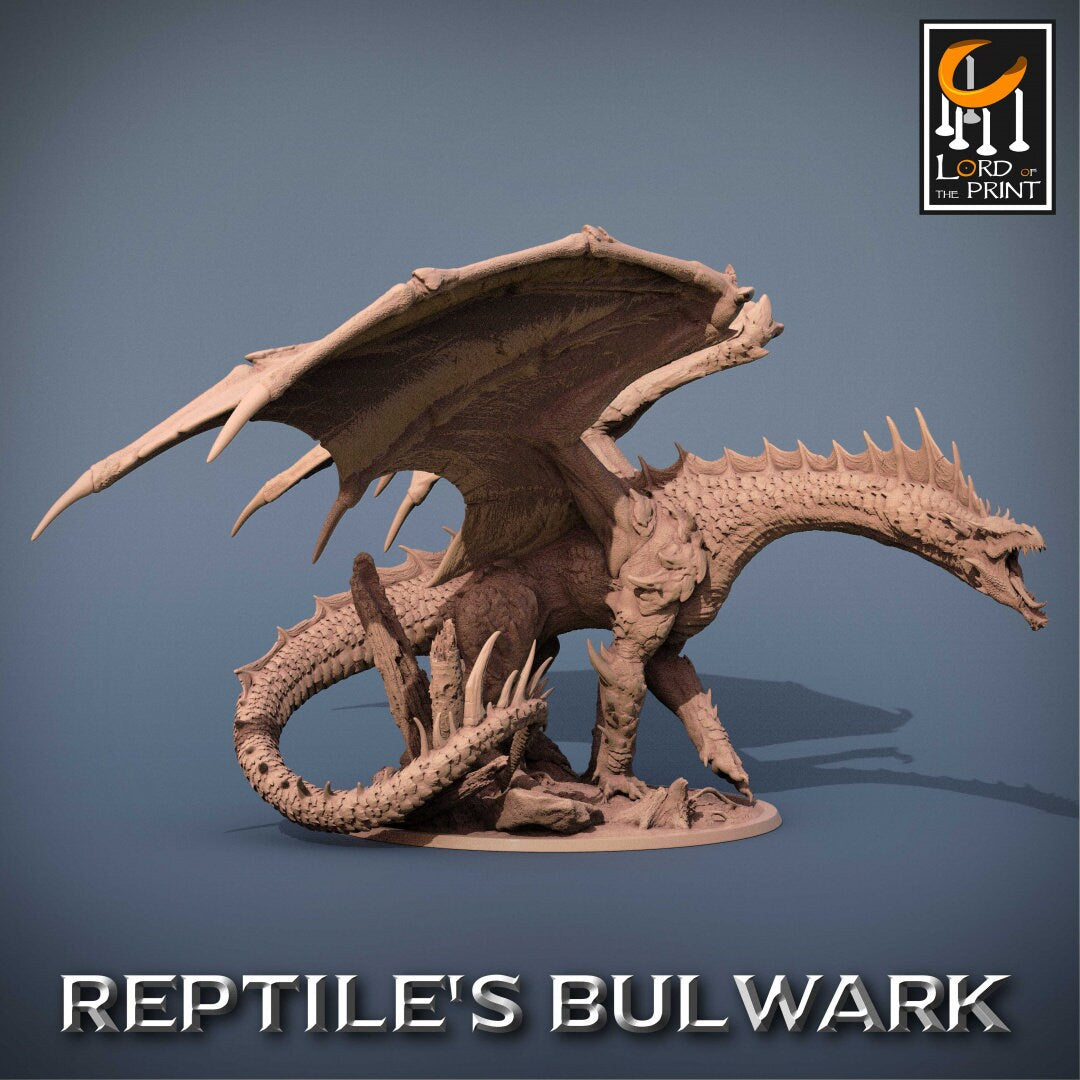 Legendary Green Dragon | RPG Miniature for Dungeons and Dragons|Pathfinder|Tabletop Wargaming | Dragon Miniature | Lord of the Print