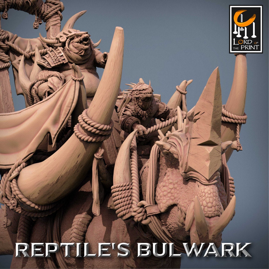 Torvodon King | RPG Miniature for Dungeons and Dragons|Pathfinder|Tabletop Wargaming | Dinosaur Miniature | Lord of the Print