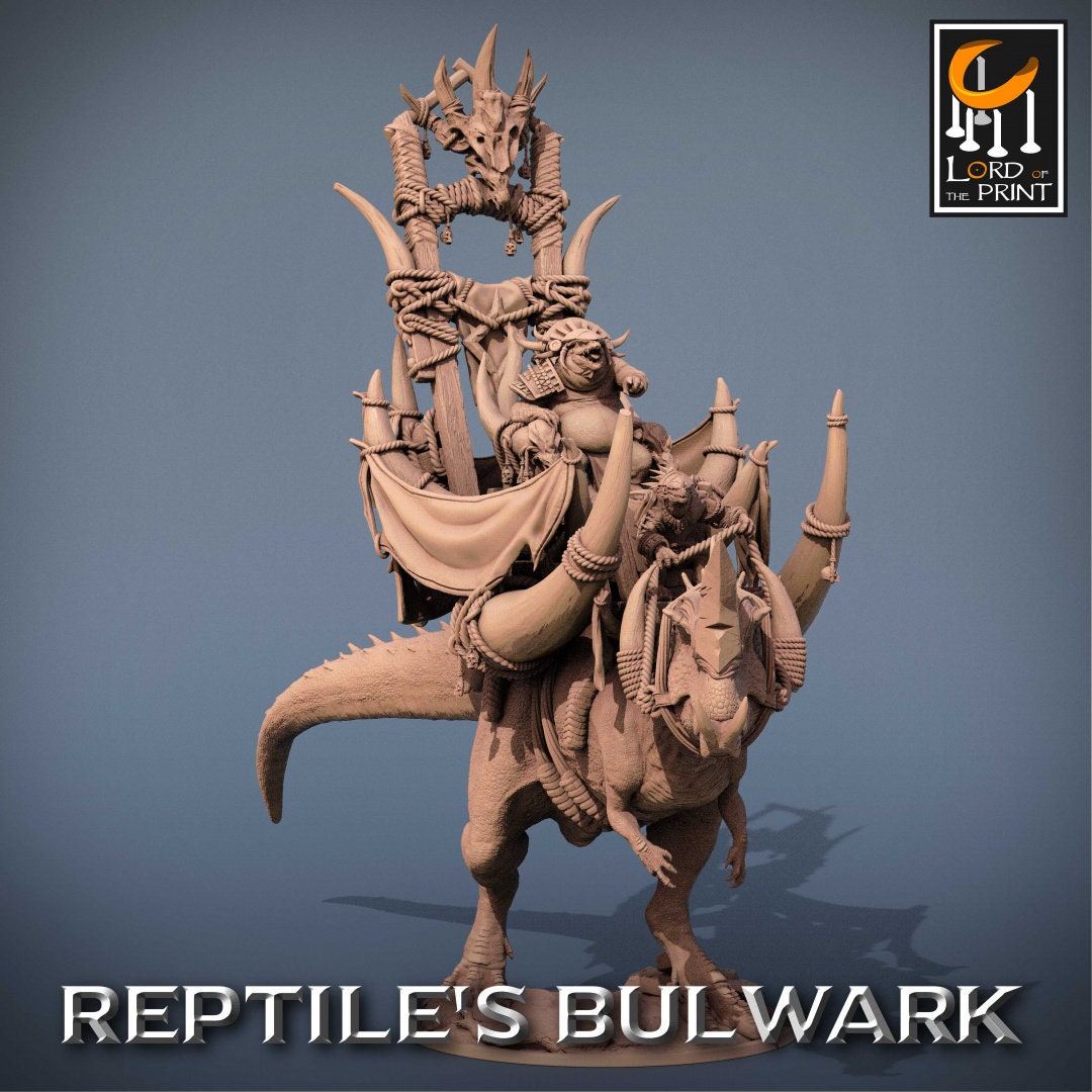Torvodon King | RPG Miniature for Dungeons and Dragons|Pathfinder|Tabletop Wargaming | Dinosaur Miniature | Lord of the Print
