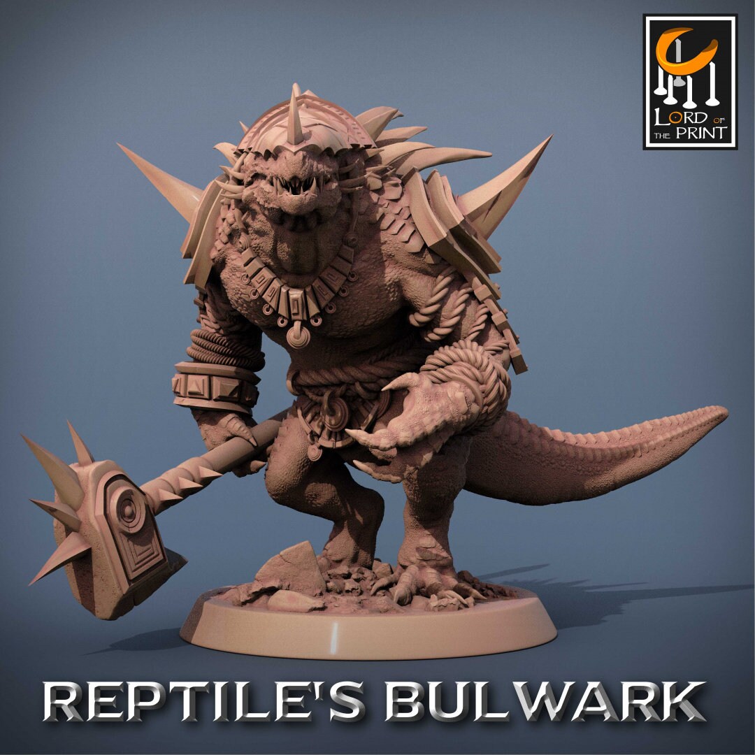 Lizardmen | RPG Miniature for Dungeons and Dragons|Pathfinder|Tabletop Wargaming | Humanoid Miniature | Lord of the Print