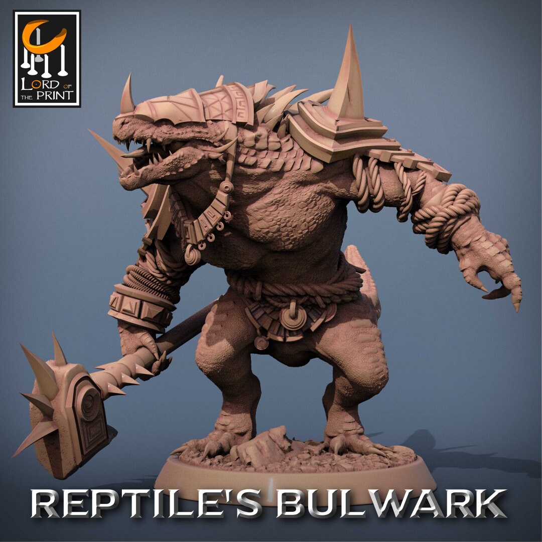 Lizardmen | RPG Miniature for Dungeons and Dragons|Pathfinder|Tabletop Wargaming | Humanoid Miniature | Lord of the Print