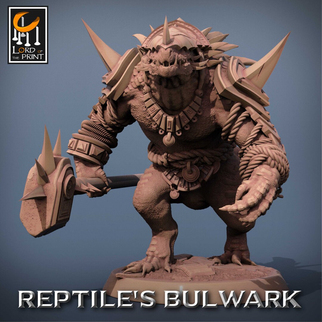 Lizardmen | RPG Miniature for Dungeons and Dragons|Pathfinder|Tabletop Wargaming | Humanoid Miniature | Lord of the Print
