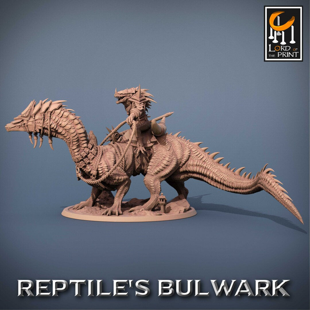 Mounted Lizardmen | RPG Miniature for Dungeons and Dragons|Pathfinder|Tabletop Wargaming | Dinosaur Miniature | Lord of the Print