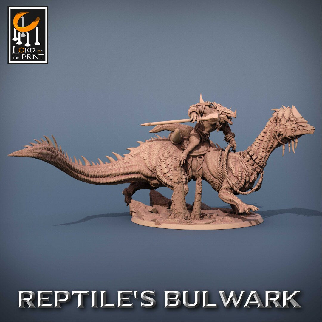 Mounted Lizardmen | RPG Miniature for Dungeons and Dragons|Pathfinder|Tabletop Wargaming | Dinosaur Miniature | Lord of the Print
