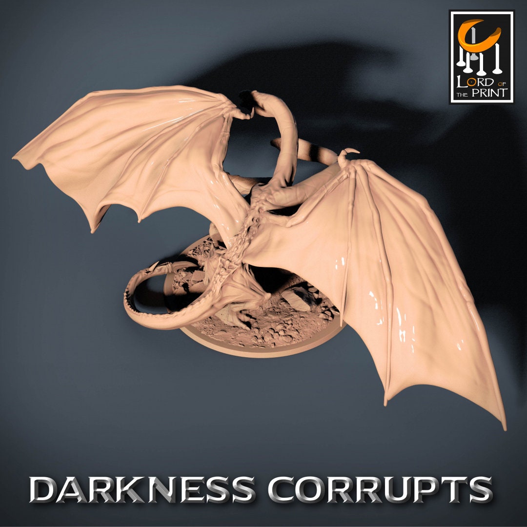 Darknight Hydra | RPG Miniature for Dungeons and Dragons|Pathfinder|Tabletop Wargaming | Dragon Miniature | Lord of the Print