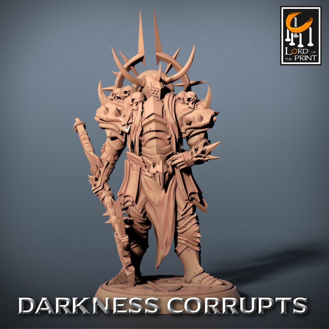 Axe Darknights | RPG Miniature for Dungeons and Dragons|Pathfinder|Tabletop Wargaming | Humanoid Miniature | Lord of the Print