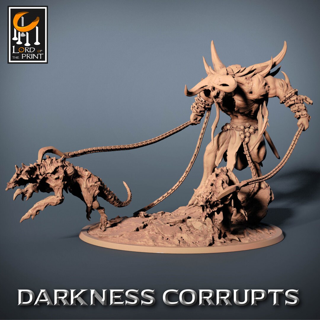 Infernal Tamer | RPG Miniature for Dungeons and Dragons|Pathfinder|Tabletop Wargaming | Demon Miniature | Lord of the Print