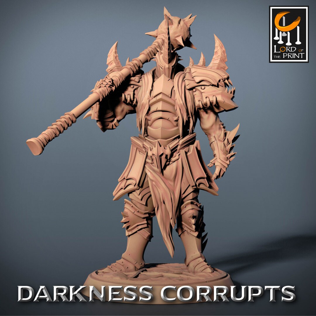 Mace Darknights | RPG Miniature for Dungeons and Dragons|Pathfinder|Tabletop Wargaming | Humanoid Miniature | Lord of the Print
