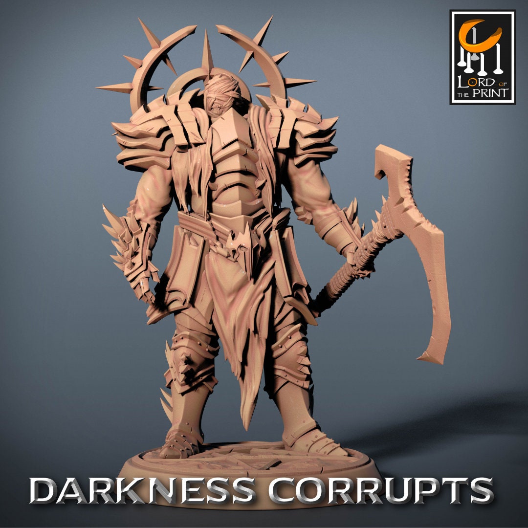 Scythe Darknights | RPG Miniature for Dungeons and Dragons|Pathfinder|Tabletop Wargaming | Humanoid Miniature | Lord of the Print