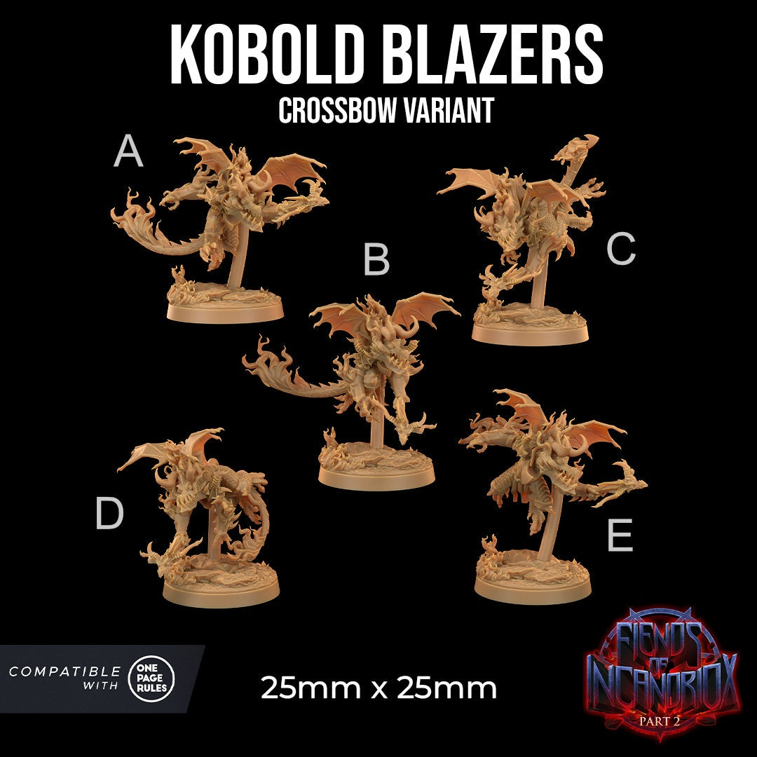 Kobold Blazers | RPG Miniature for Dungeons and Dragons|Pathfinder|Tabletop Wargaming | Demon Miniature | Dragon Trappers Lodge