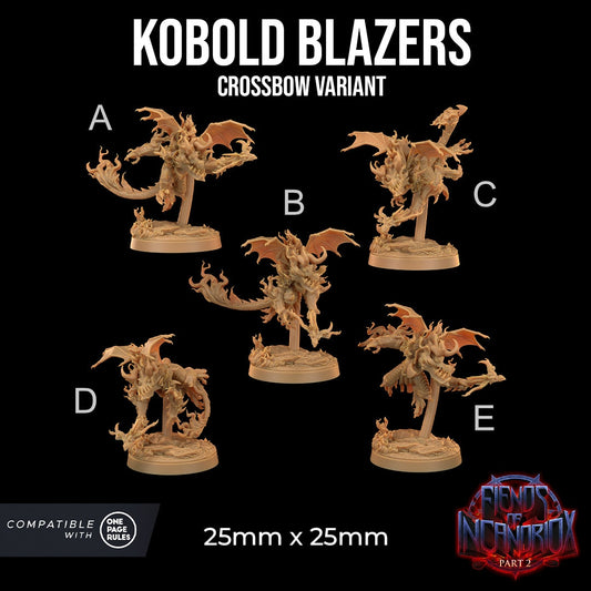 Kobold Blazers | RPG Miniature for Dungeons and Dragons|Pathfinder|Tabletop Wargaming | Demon Miniature | Dragon Trappers Lodge