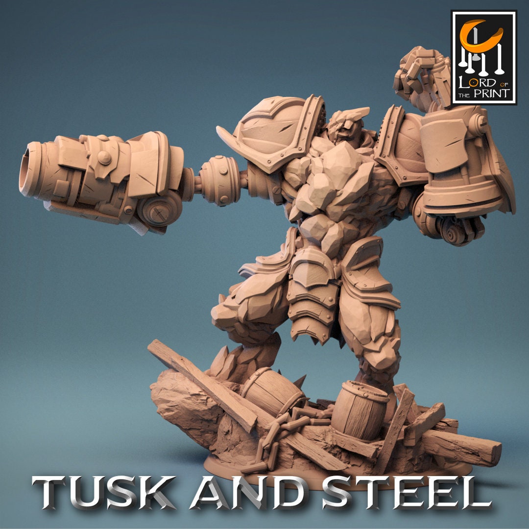 Ferrumrock Golems | RPG Miniature for Dungeons and Dragons|Pathfinder|Tabletop Wargaming | Construct Miniature | Lord of the Print