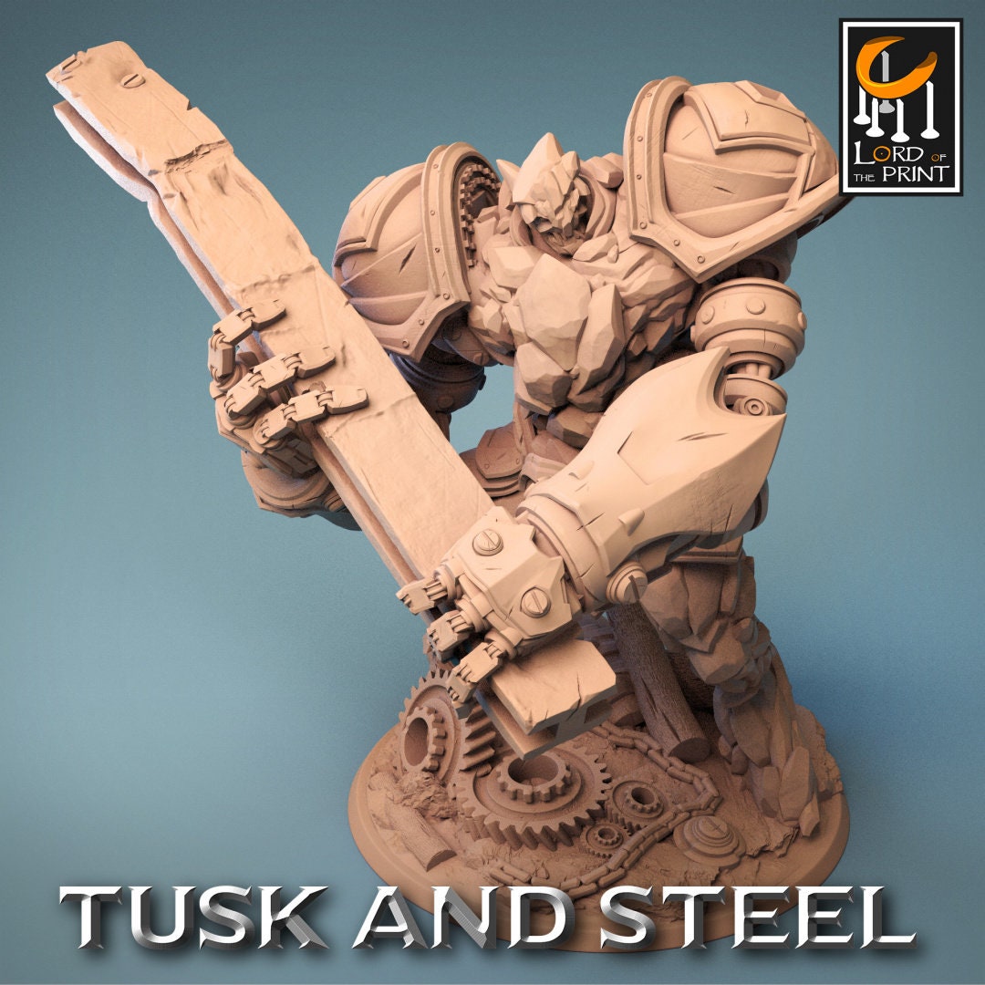 Ferrumrock Golems | RPG Miniature for Dungeons and Dragons|Pathfinder|Tabletop Wargaming | Construct Miniature | Lord of the Print