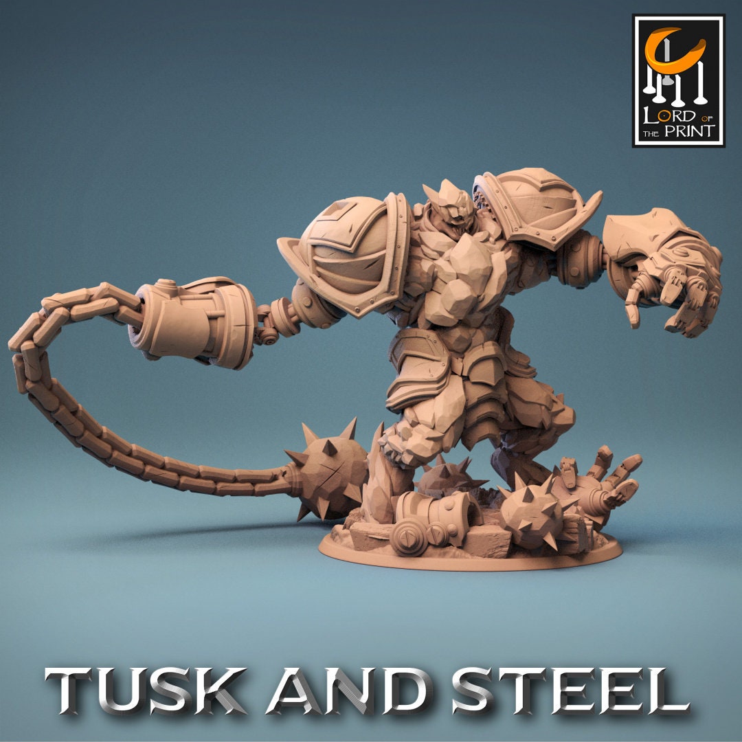 Ferrumrock Golems | RPG Miniature for Dungeons and Dragons|Pathfinder|Tabletop Wargaming | Construct Miniature | Lord of the Print