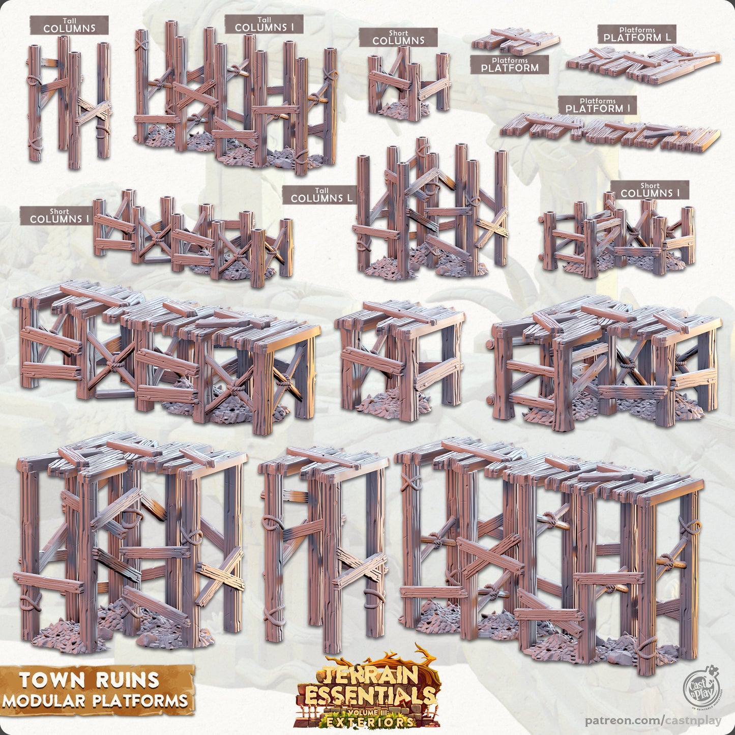 Town Ruins Modular Platforms