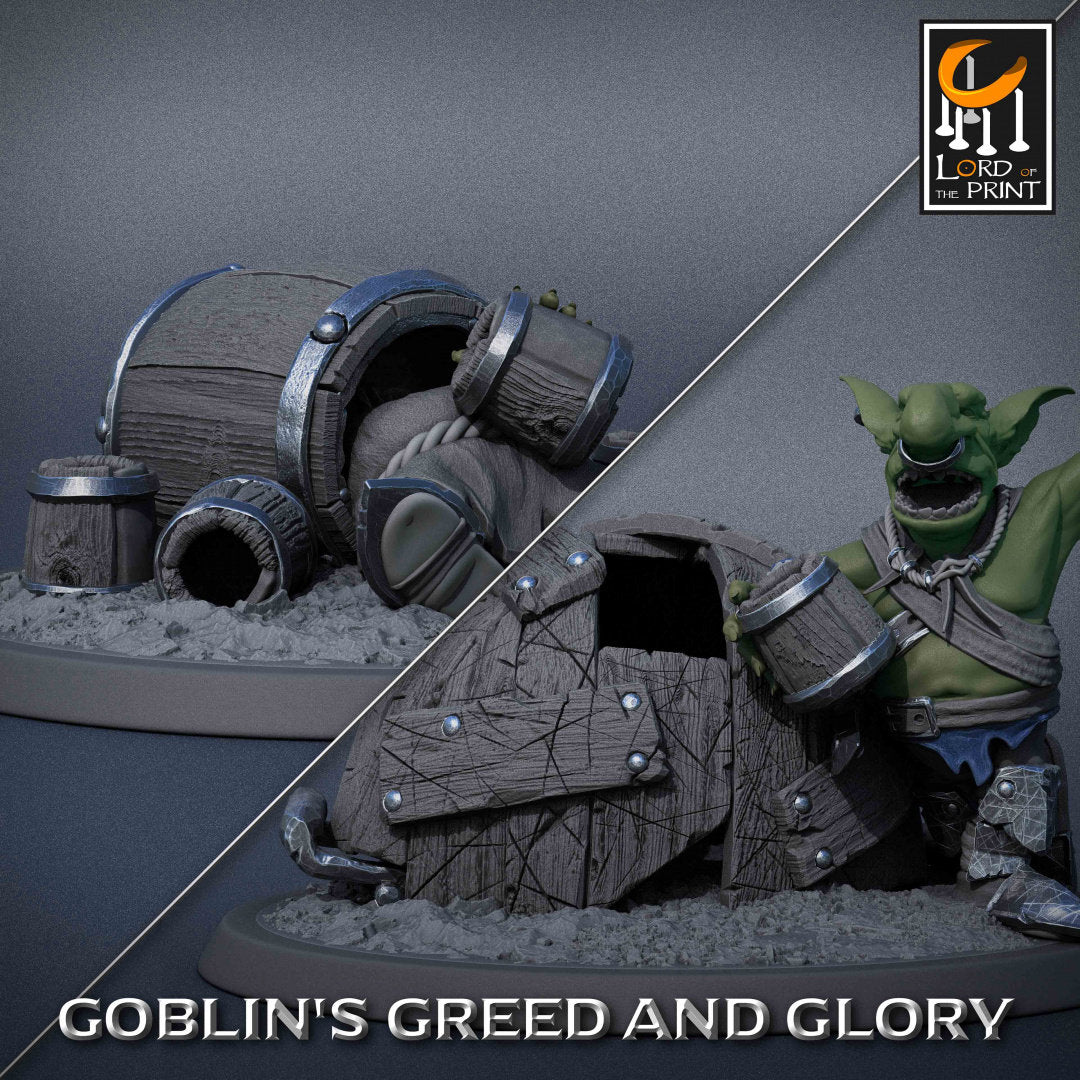 Drunk Goblins | RPG Miniature for Dungeons and Dragons|Pathfinder|Tabletop Wargaming | Goblin Miniature | Lord of the Print