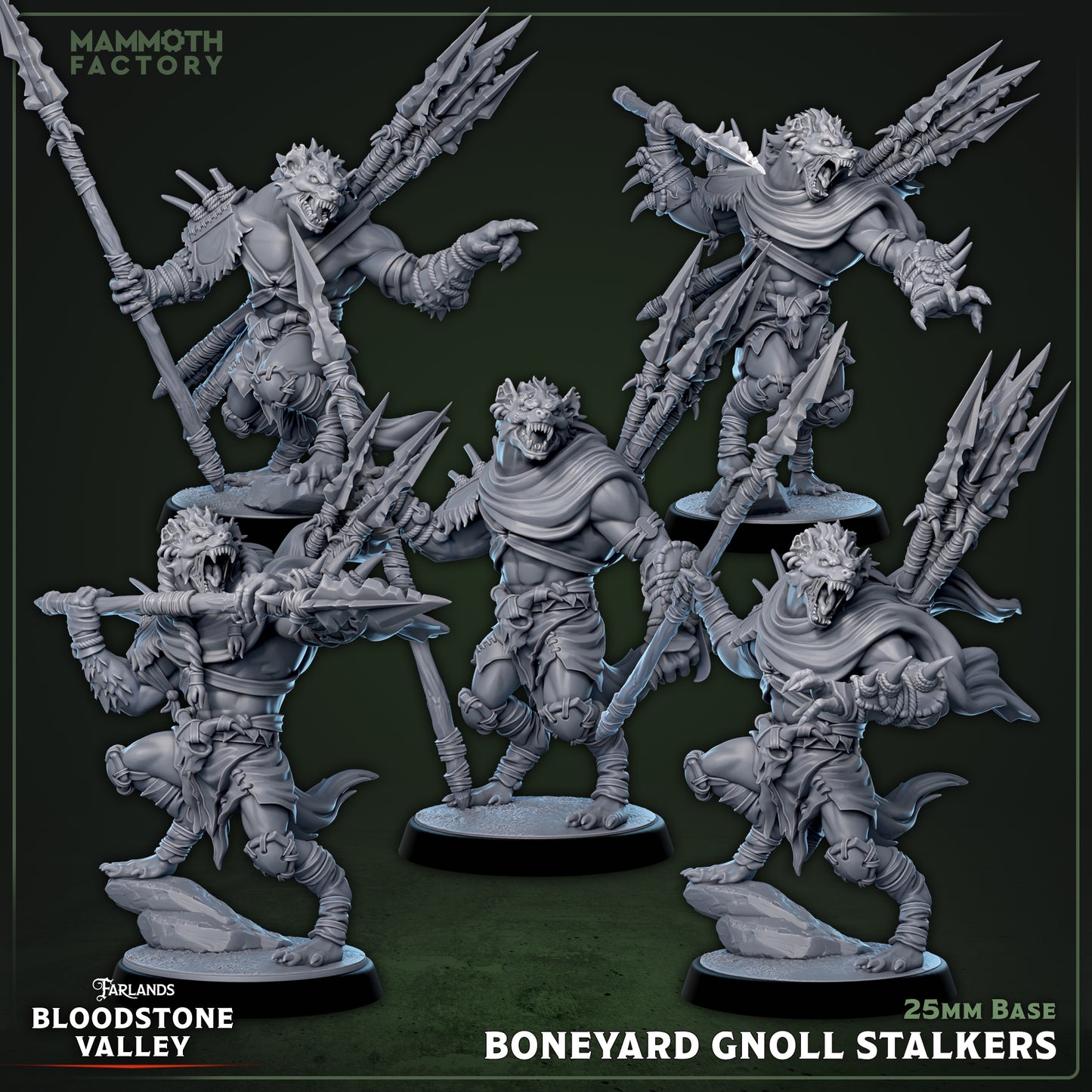 Boneyard Gnoll Stalkers | D&D Miniature