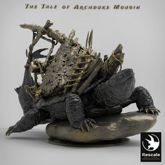 Giant Turtle with Mice | D&D Miniature