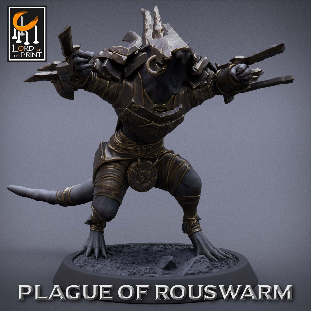 Rat Berserkers | RPG Miniature for Dungeons and Dragons|Pathfinder|Tabletop Wargaming | Humanoid Miniature | Lord of the Print