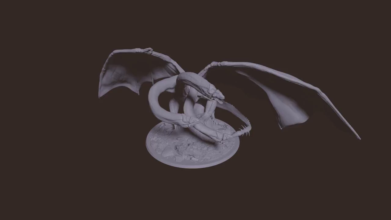 Darknight Hydra | RPG Miniature for Dungeons and Dragons|Pathfinder|Tabletop Wargaming | Dragon Miniature | Lord of the Print