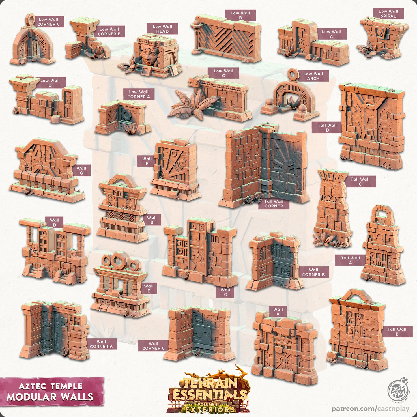 Aztec Temple Modular Walls