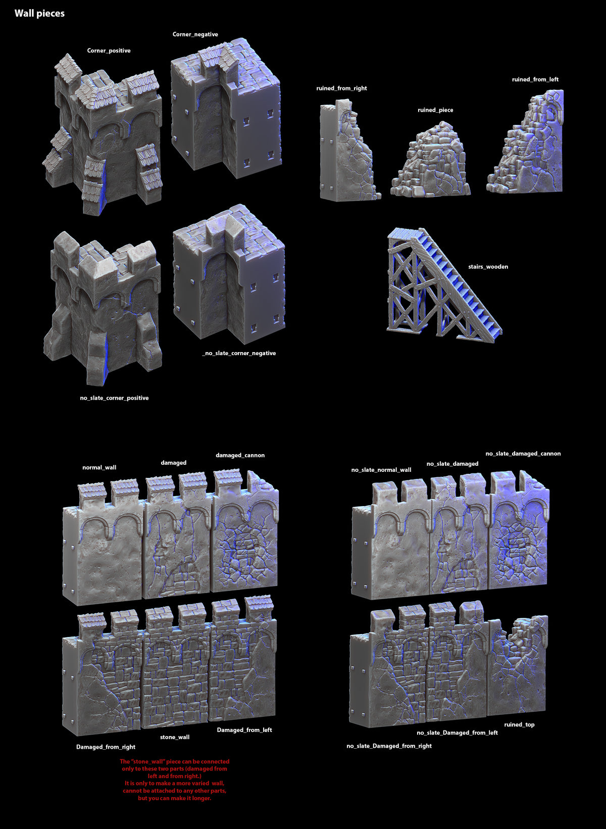 Modular Walls and Gate | D&D Terrain