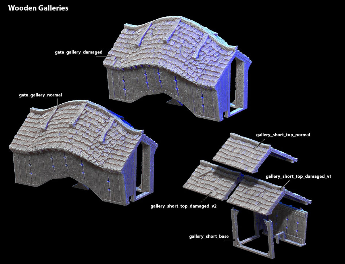 Modular Walls and Gate | D&D Terrain