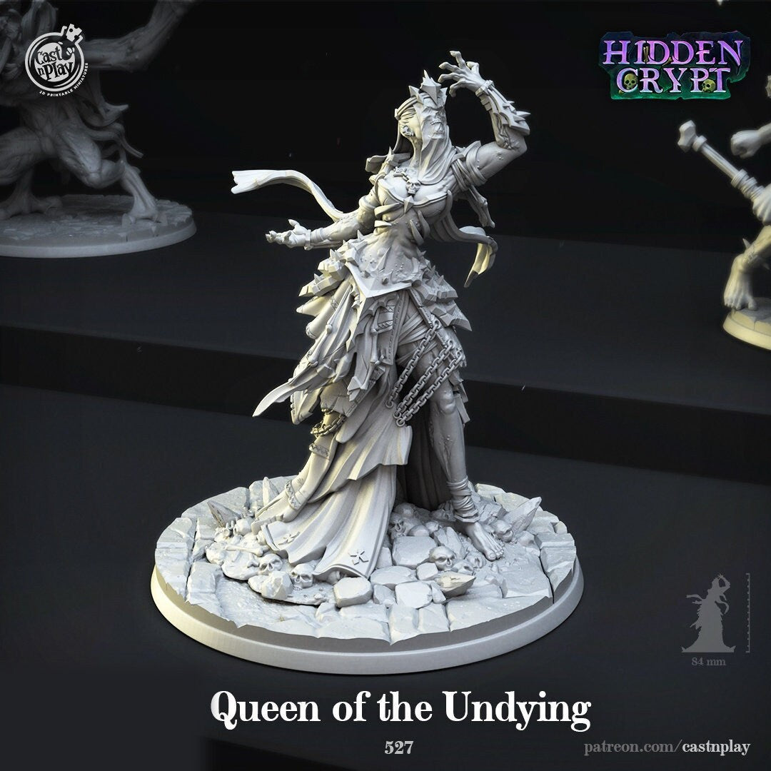 Queen of the Undying | RPG Miniature for Dungeons and Dragons|Pathfinder|Tabletop Wargaming | Miniature | Cast N Play