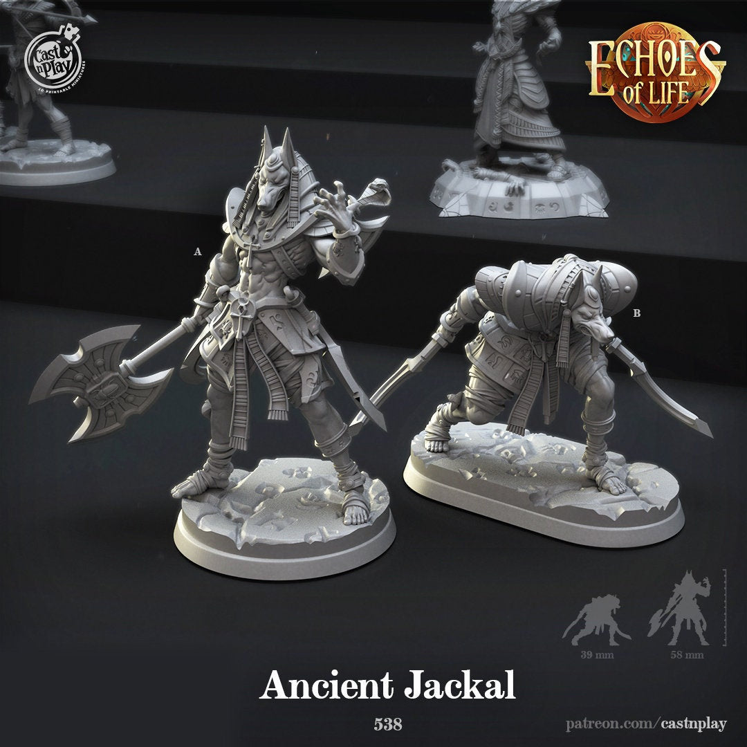 Ancient Jackal | RPG Miniature for Dungeons and Dragons|Pathfinder|Tabletop Wargaming | Miniature | Cast N Play