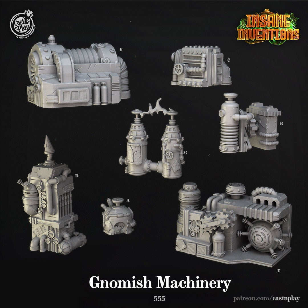 Gnomish Machinery | RPG Miniature for Dungeons and Dragons|Pathfinder|Tabletop | Scatter Terrain | Cast N Play