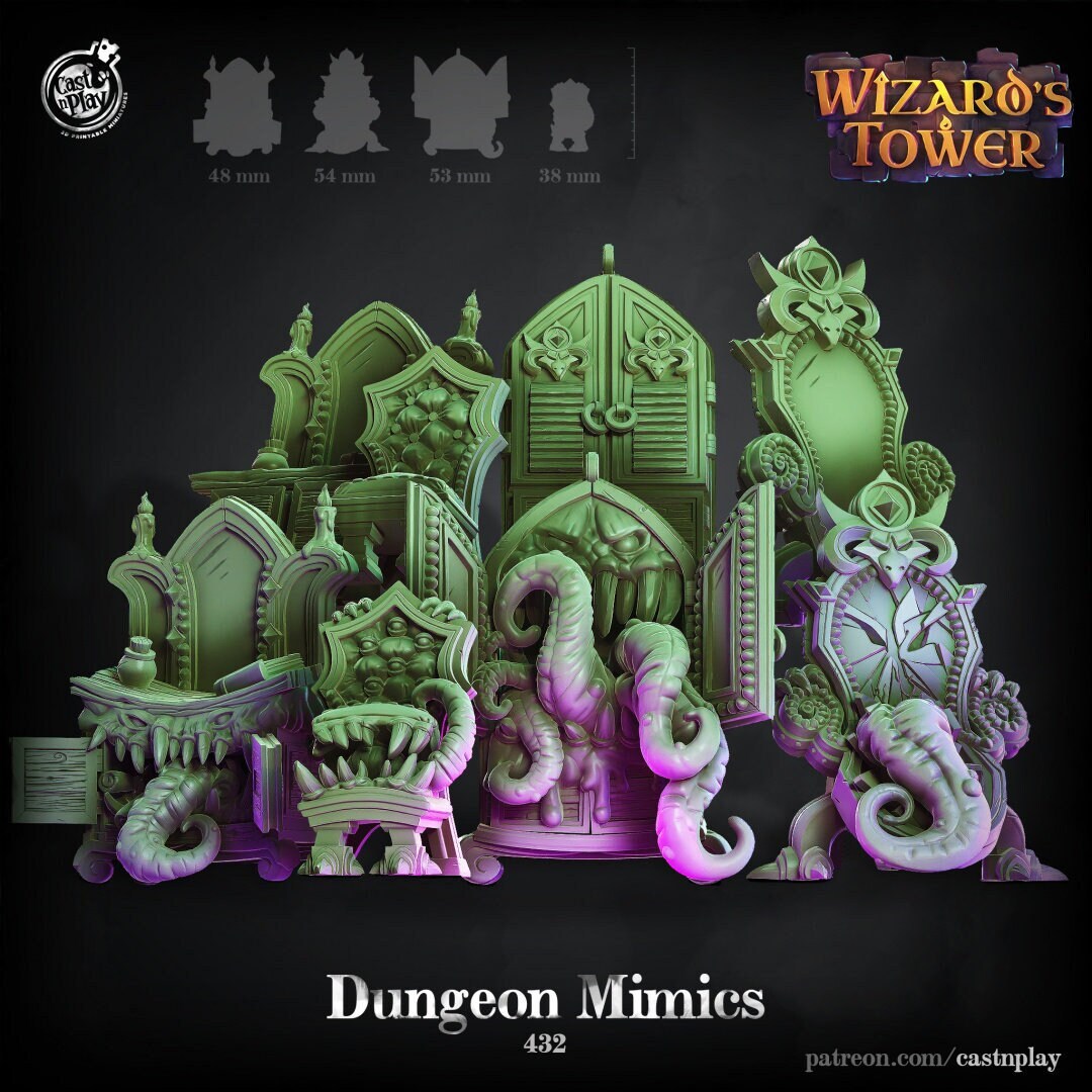 Dungeon Mimics | RPG Miniature for Dungeons and Dragons|Pathfinder|Tabletop Wargaming | Miniature | Cast N Play