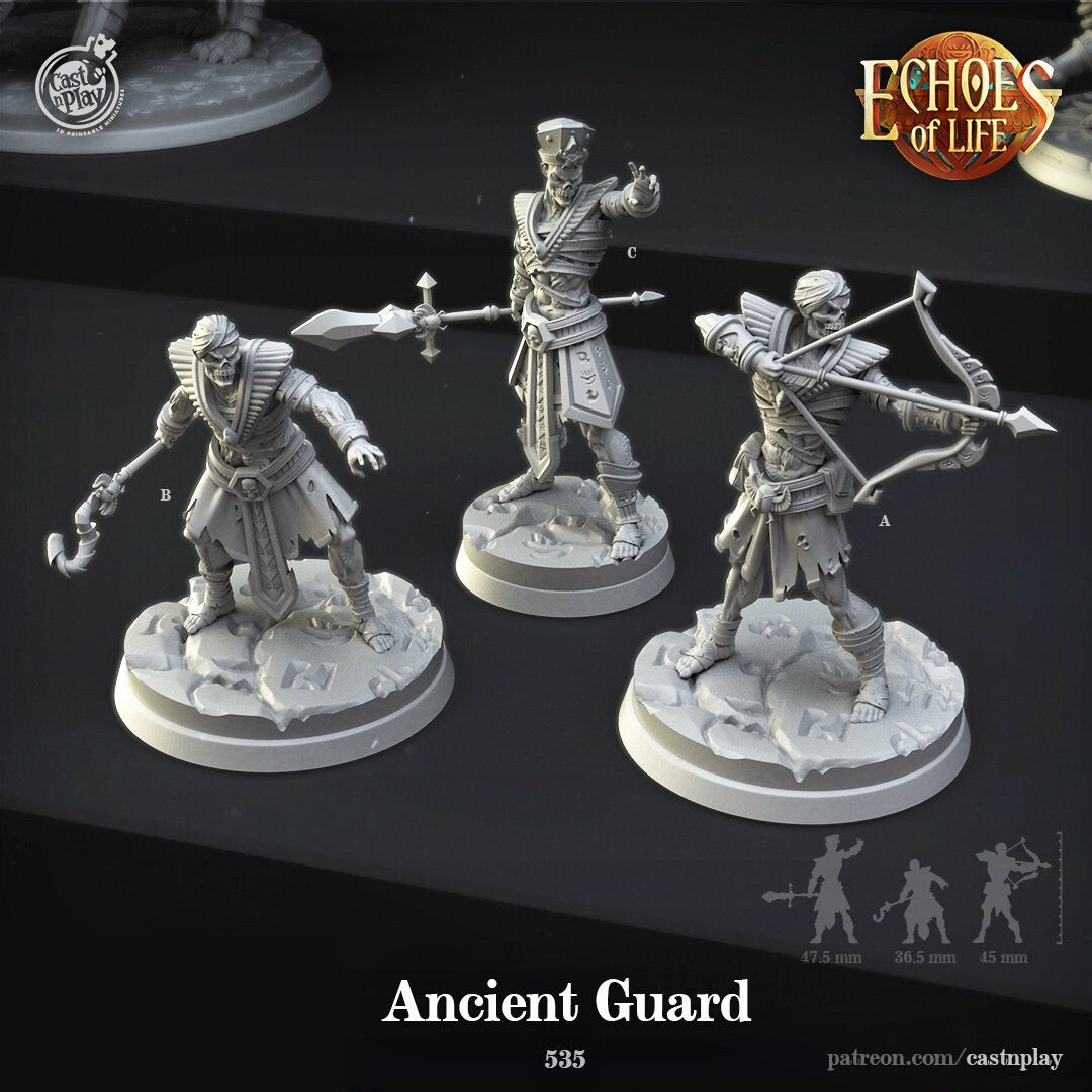 Ancient Guard | RPG Miniature for Dungeons and Dragons|Pathfinder|Tabletop Wargaming | Miniature | Cast N Play