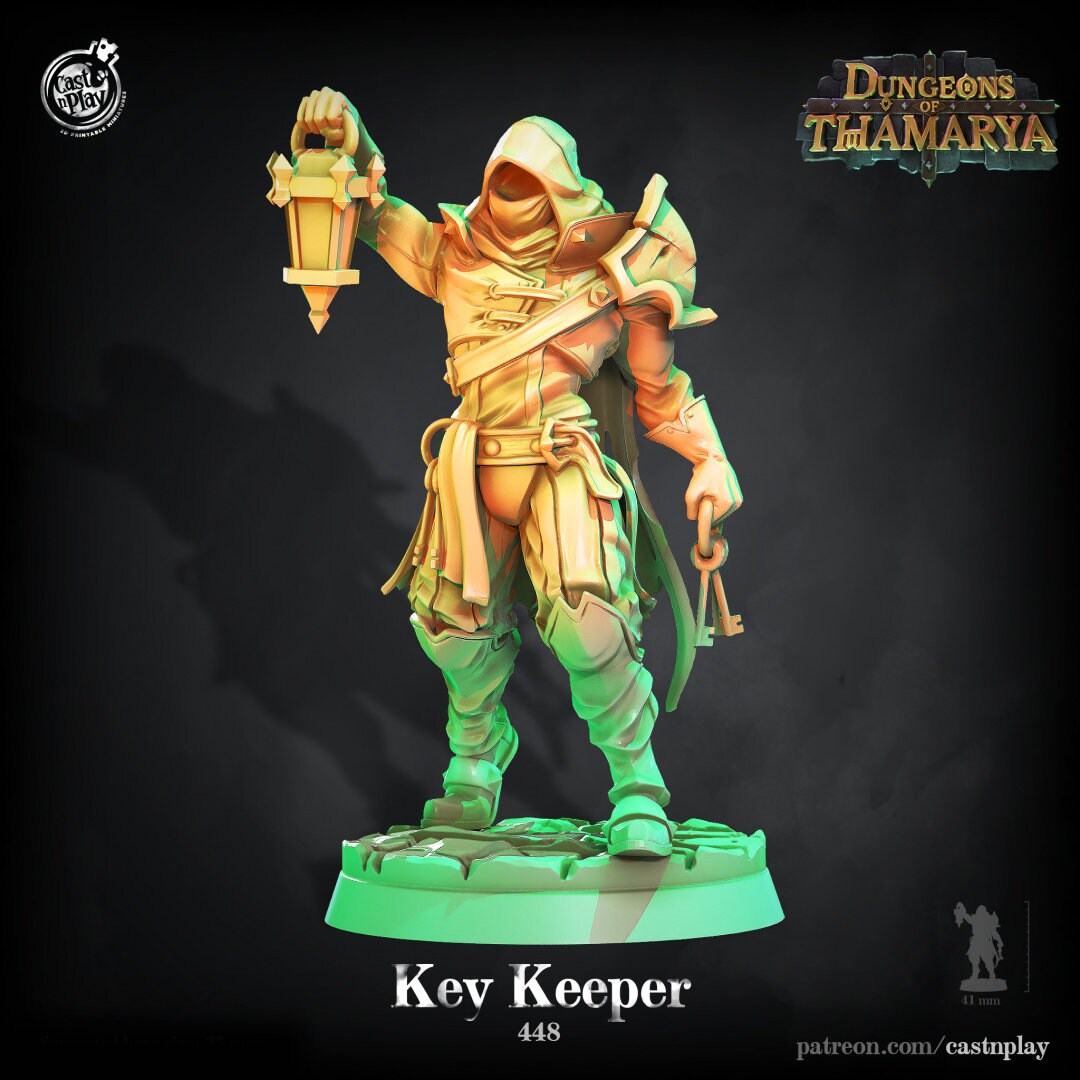 Key Keeper | RPG Miniature for Dungeons and Dragons|Pathfinder|Tabletop | Guard Miniature | Cast N Play